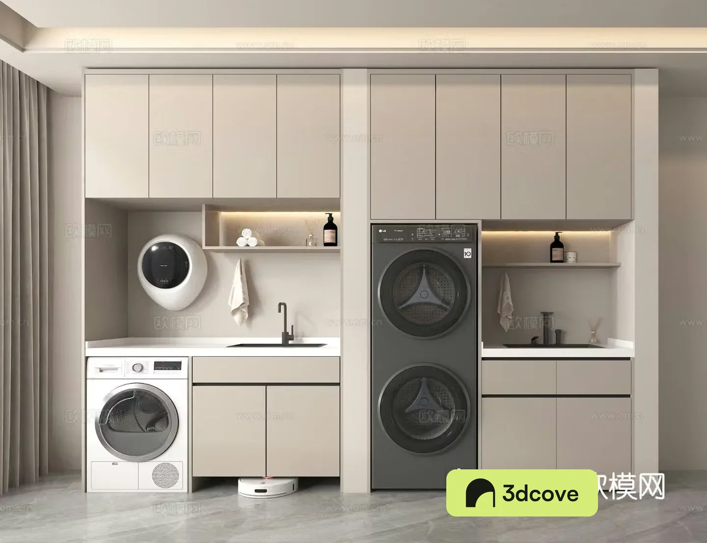 Washing machine cabinet balcony cabinet