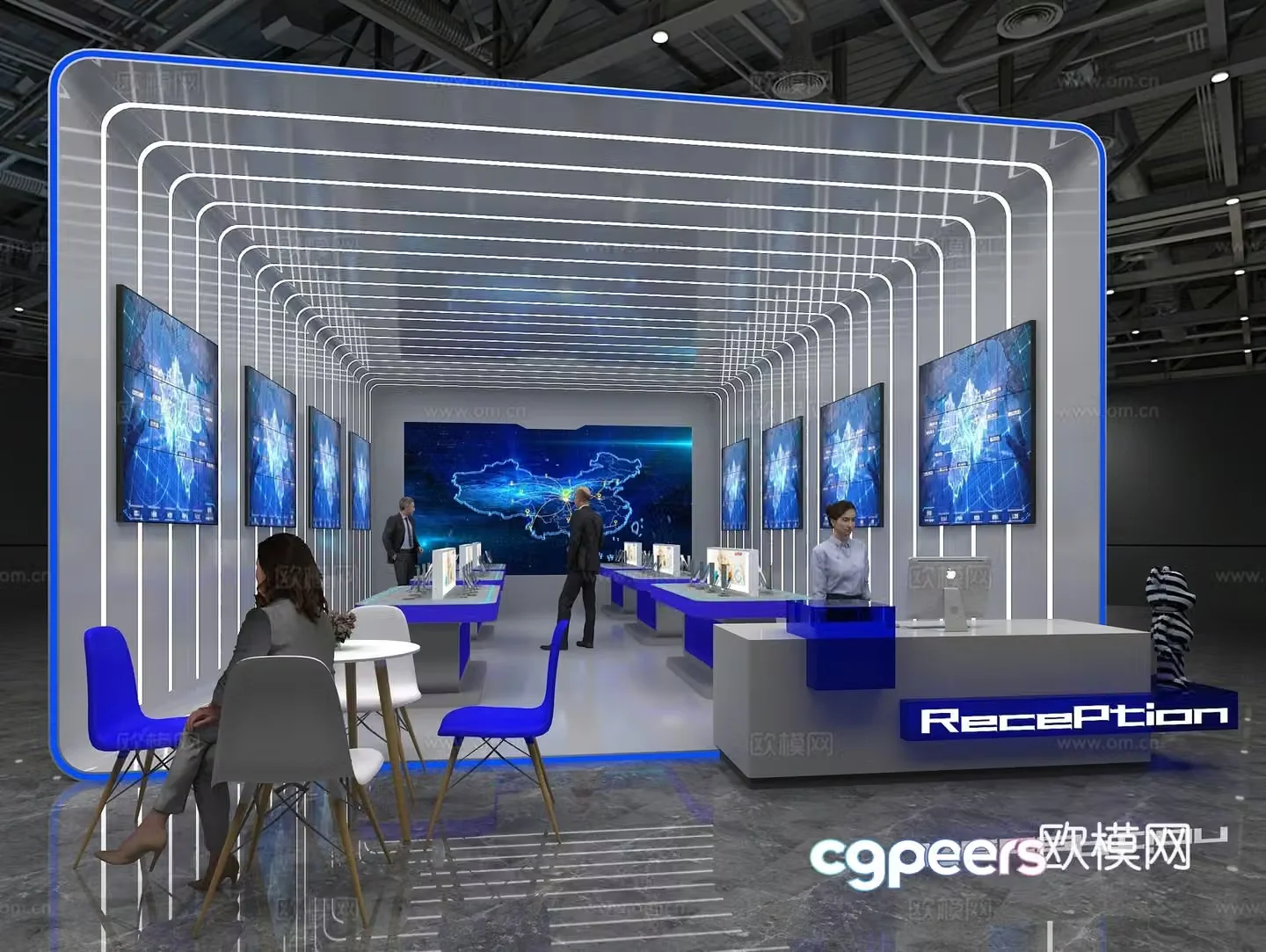 Modern exhibition 3d model