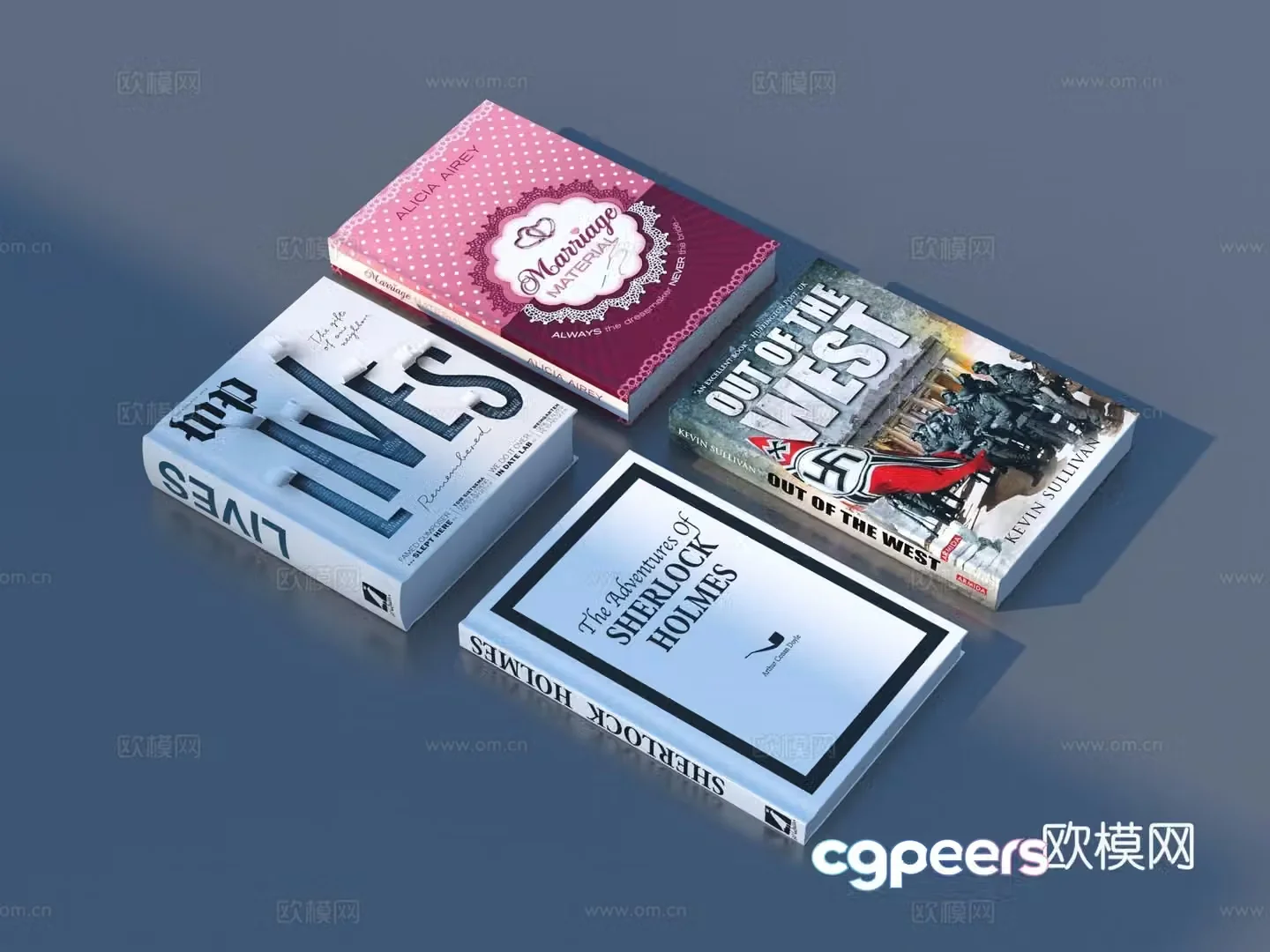 Books Notebooks Famous novels Magazine Books and magazines 3D model
