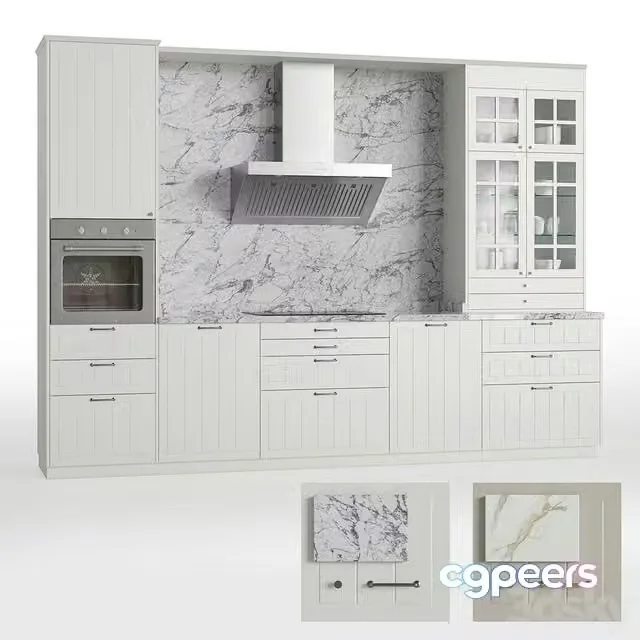 3ds Max Free – Kitchen Stensund Stensund 126 modules