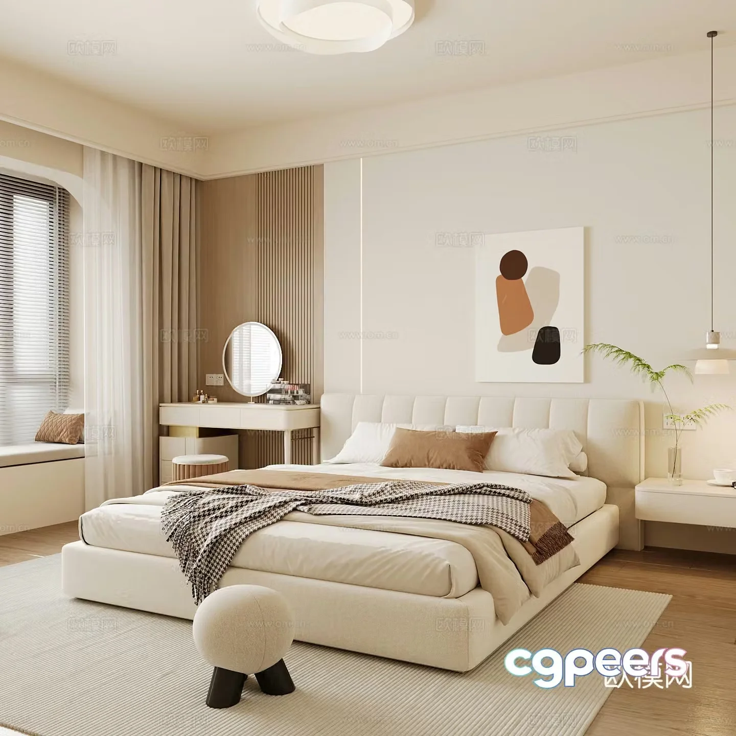 Modern home bedroom Modern bedroom Italian bedroom Simple bedroom Italian bed 3d model