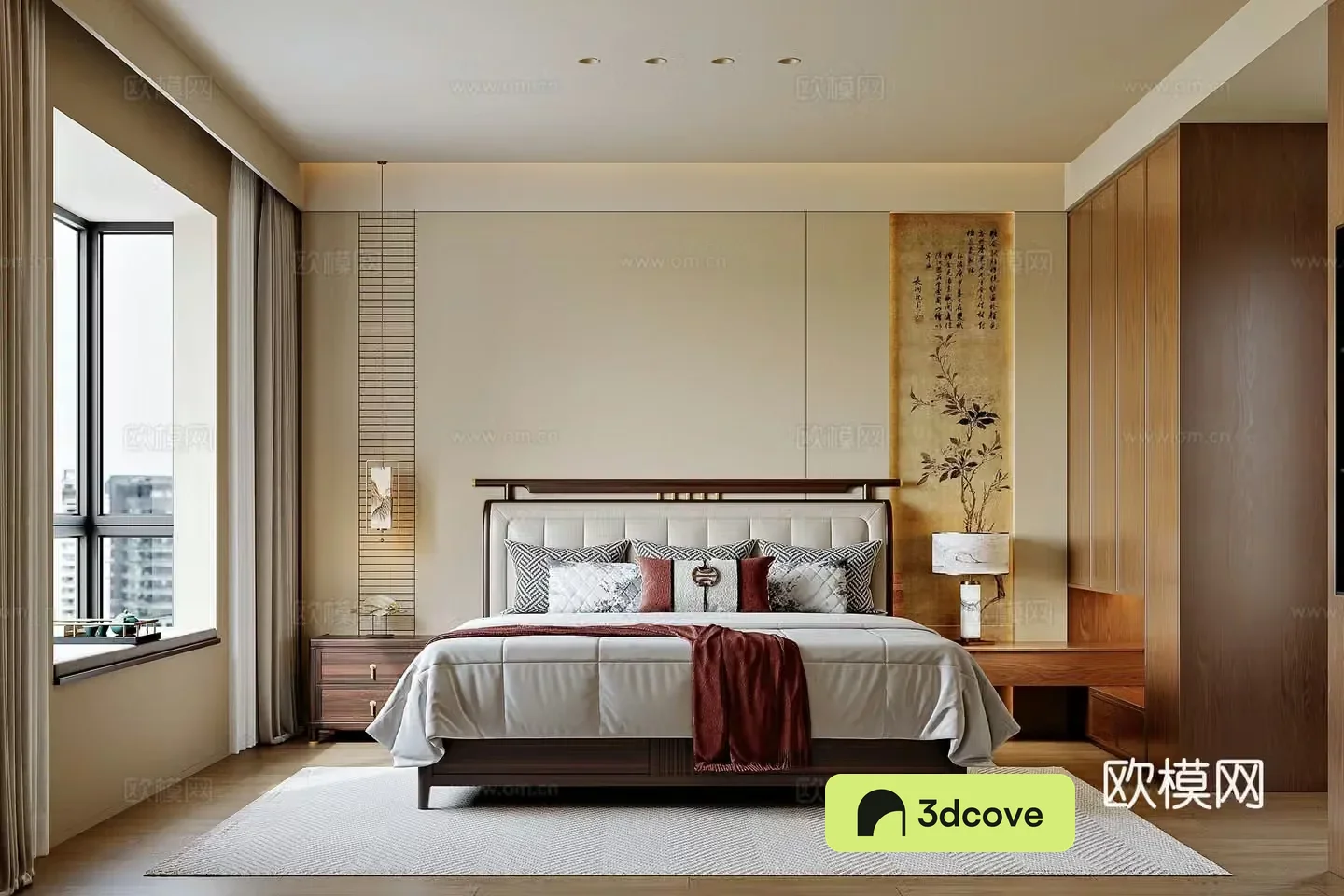New Chinese style home bedroom