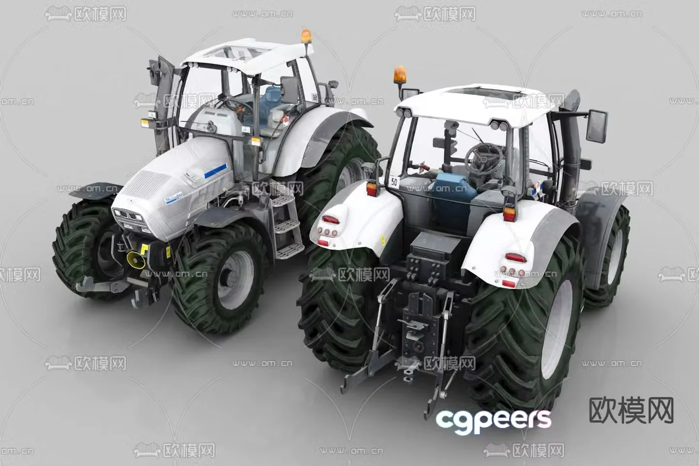 Modern farm tractor toy 3d model