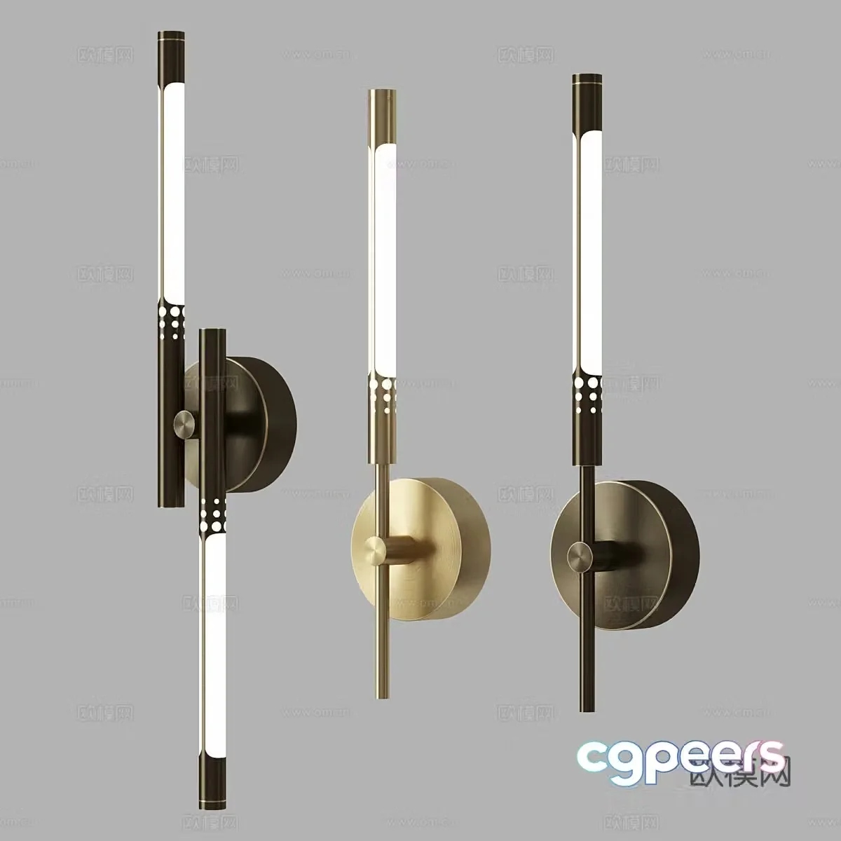 Long wall lamp minimalist wall lamp 3d model