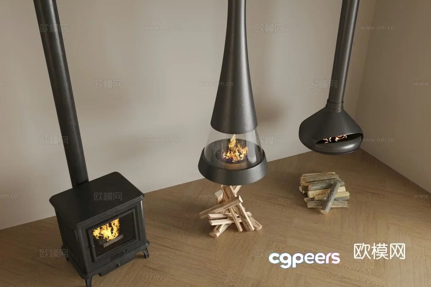 French retro fireplace American fireplace French fireplace Middle style fireplace Stove Industrial fireplace 3d model