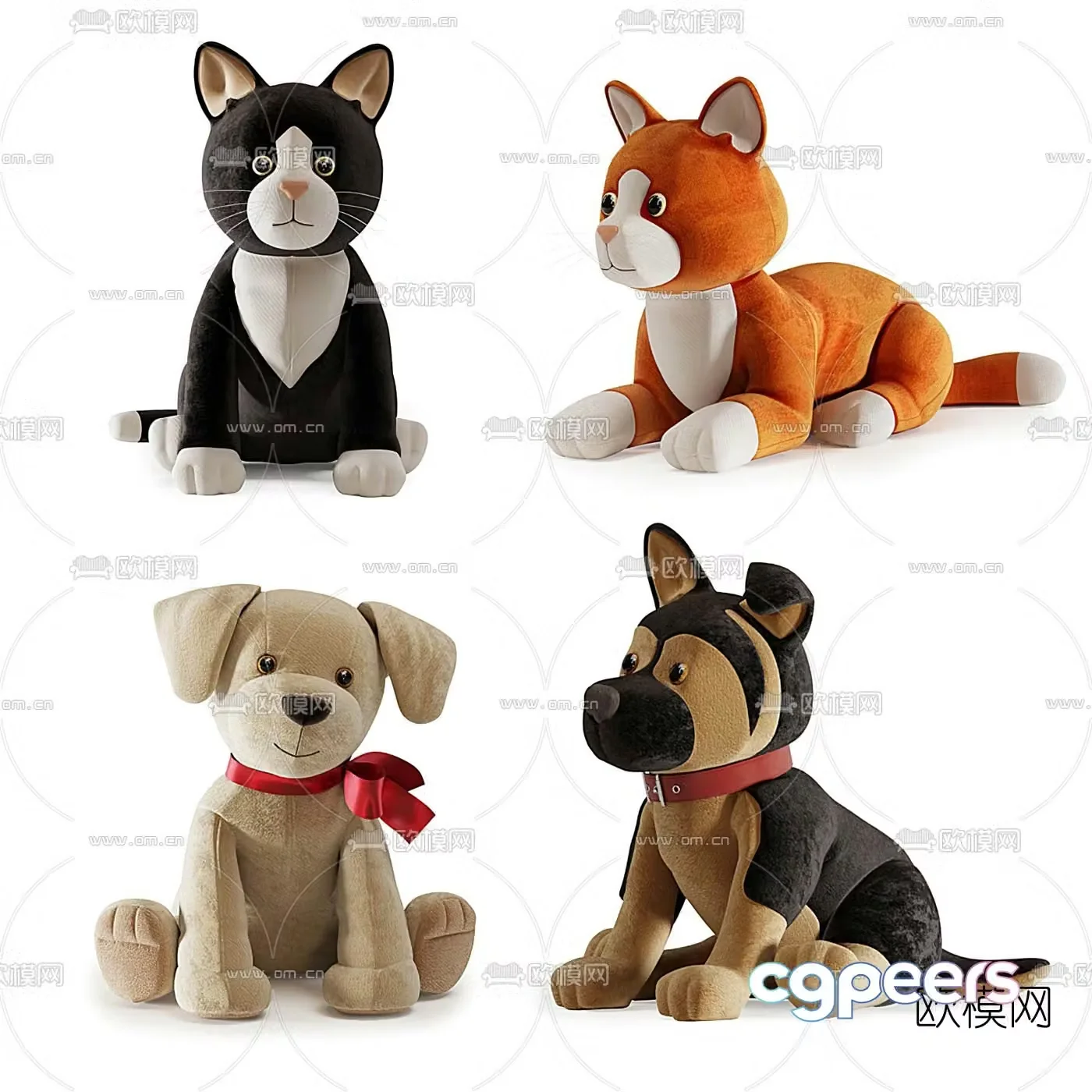 Modern animal doll toy 3d model