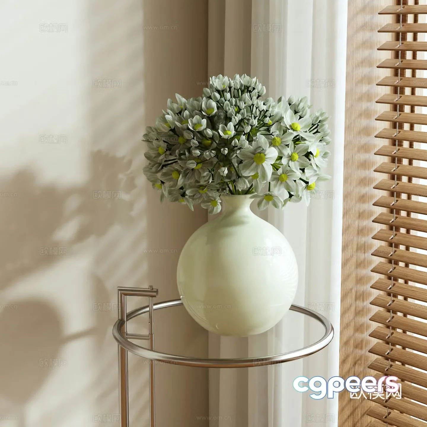 vase floral arrangement flower arrangement 3d model