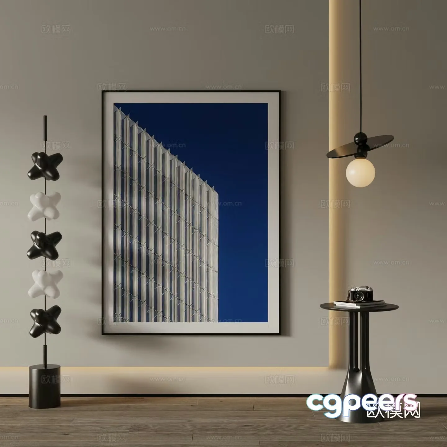 Modern Art Painting Decorative Painting 3D Model