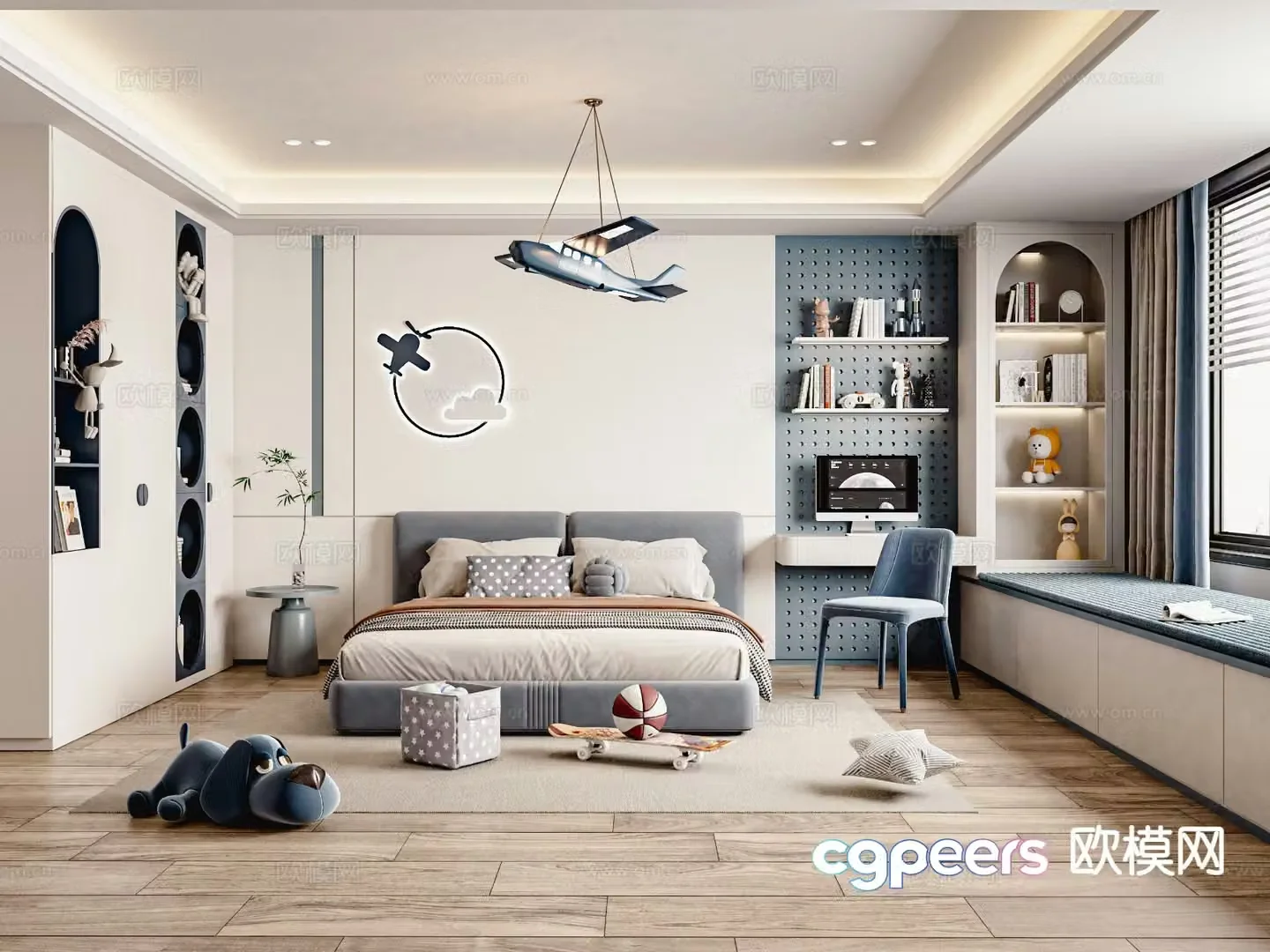 Cream style boy’s room children’s room child’s room 3d model