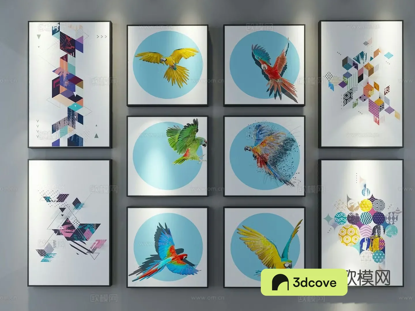 Modern minimalist painting flower and bird painting decorative painting