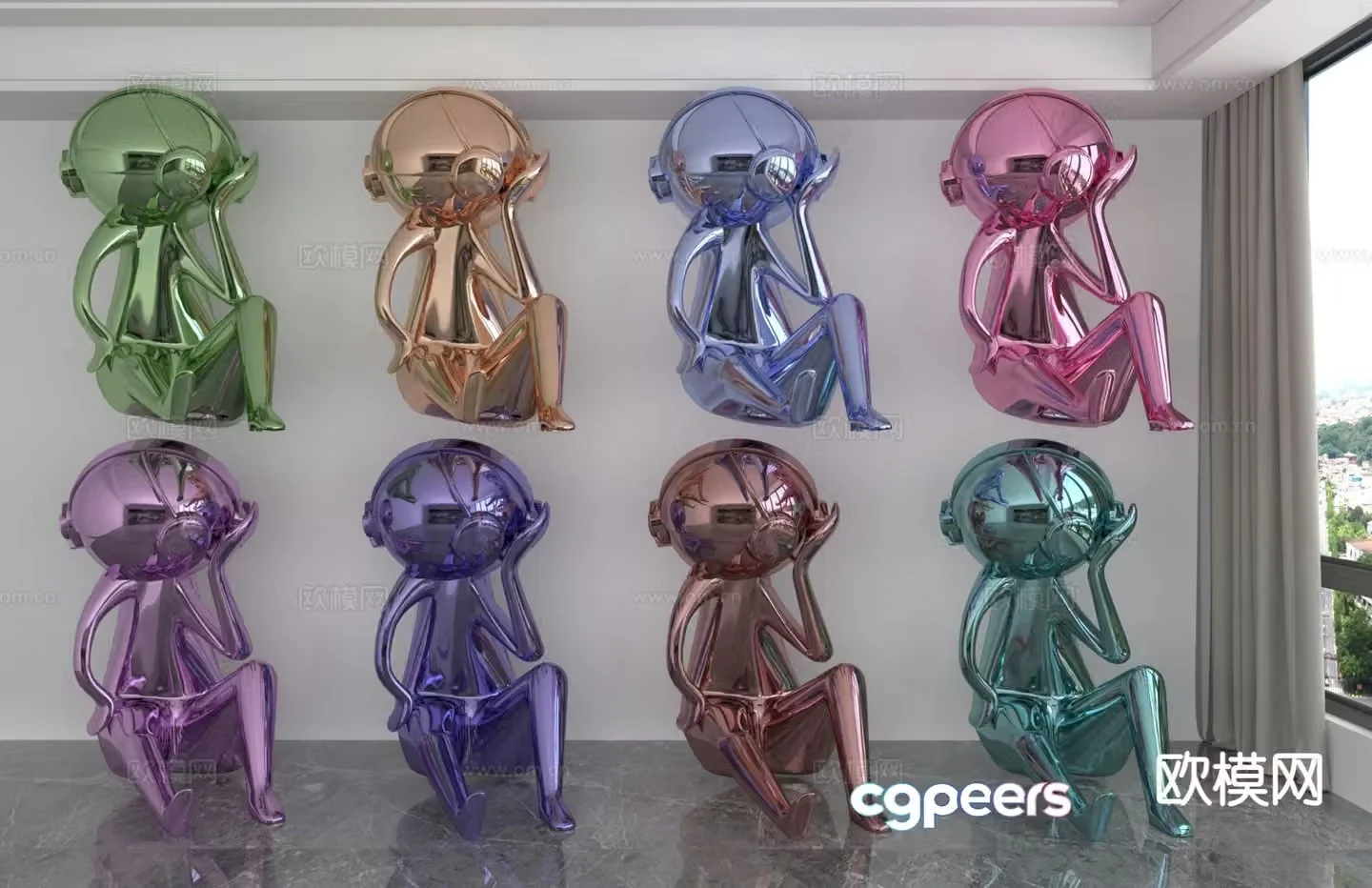 Humanoid fashion toys dolls doll ornaments 3d model