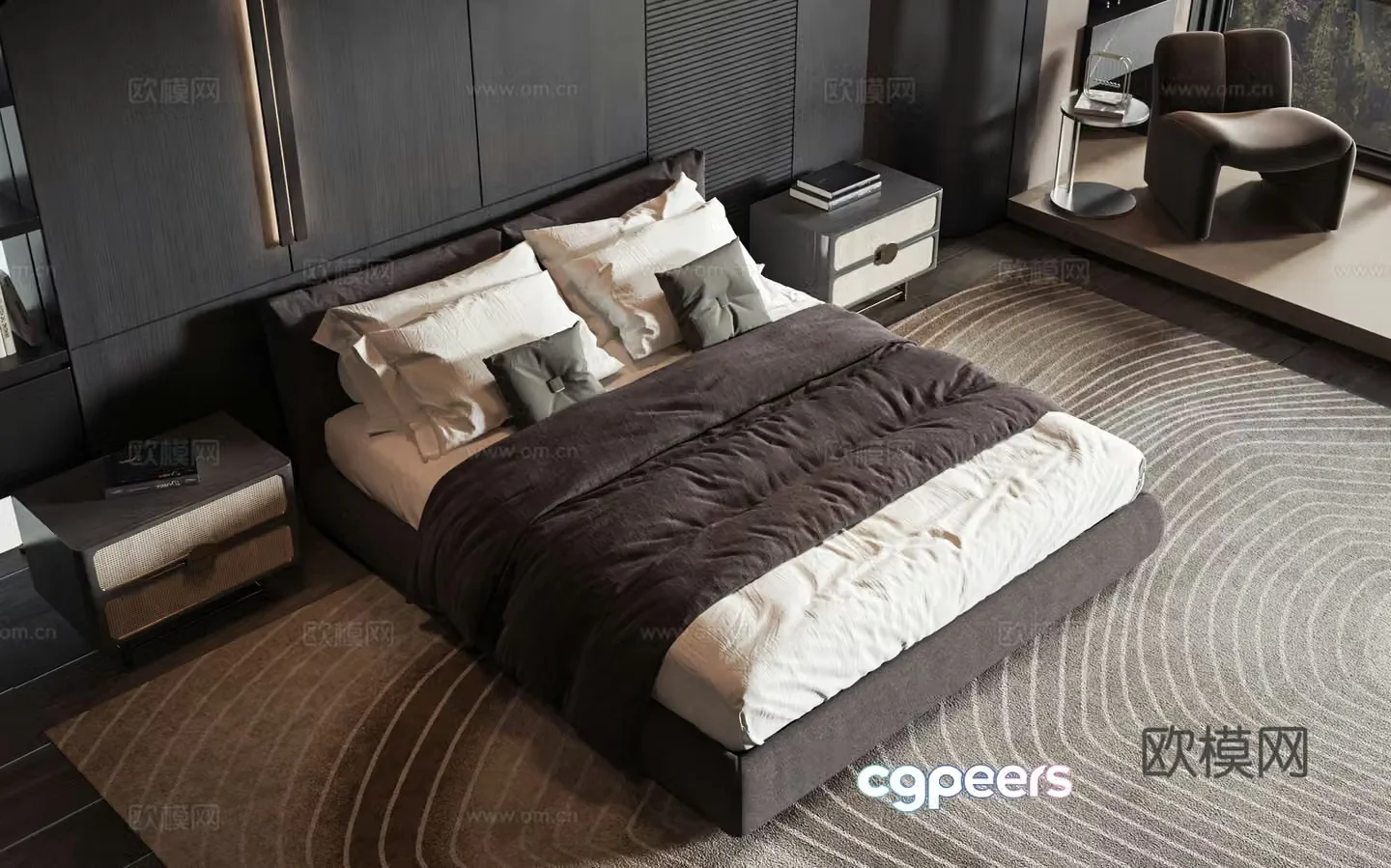 Modern style product bed 3d model