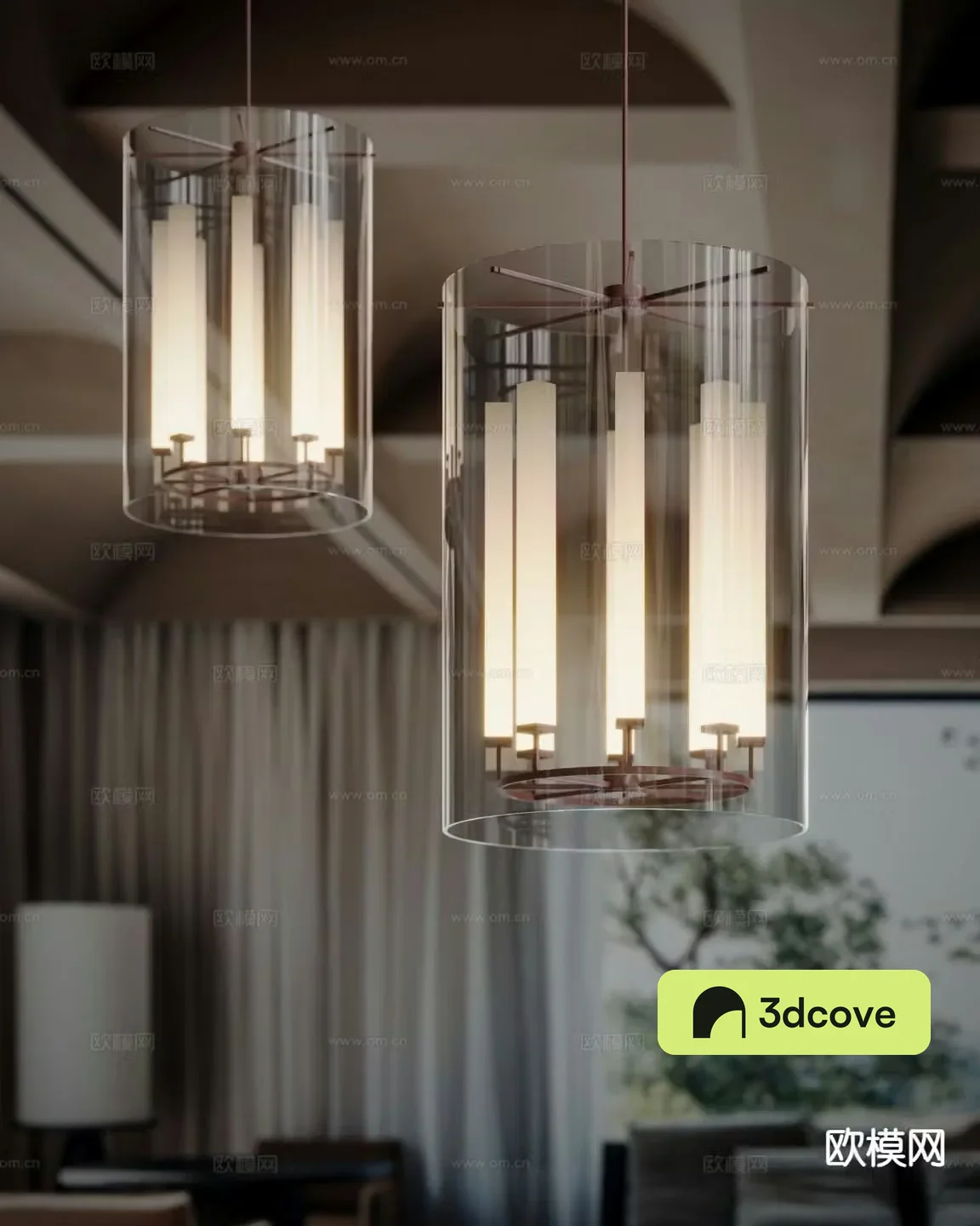 Industrial style chandelier glass chandelier