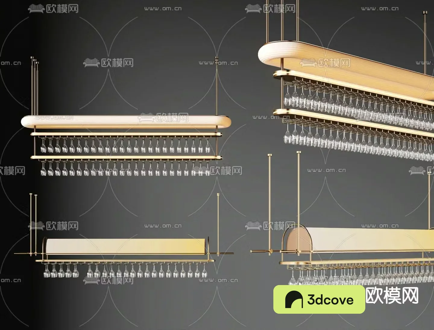 Light luxury wine rack wine glass hanger suspended wine rack