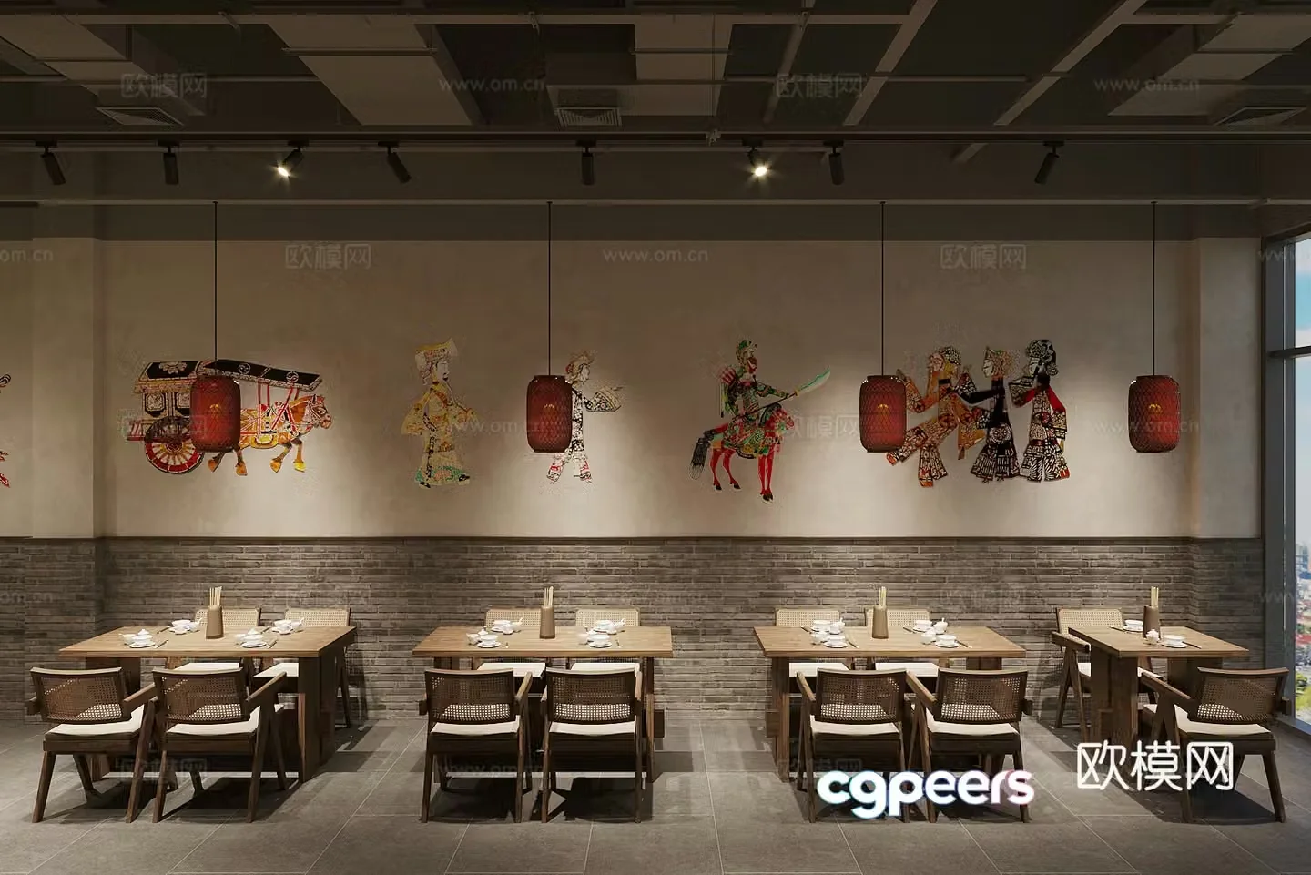 New Chinese Noodle Restaurant 3D Model