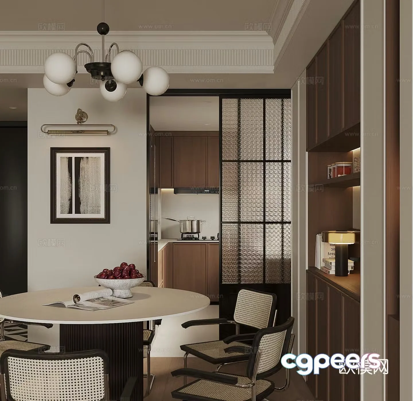 French restaurant 3d model