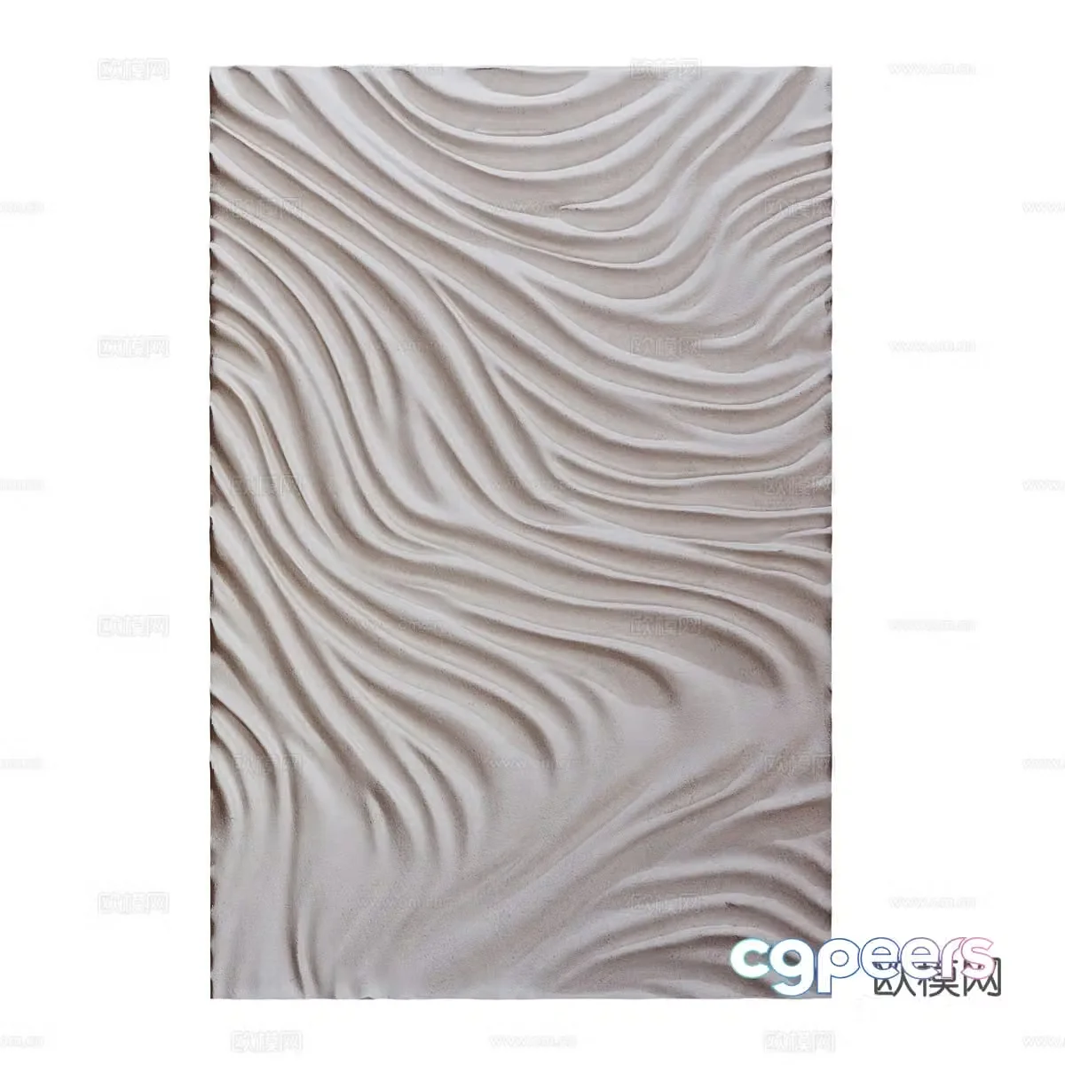 New Chinese style embossed board hanging decoration 3D model