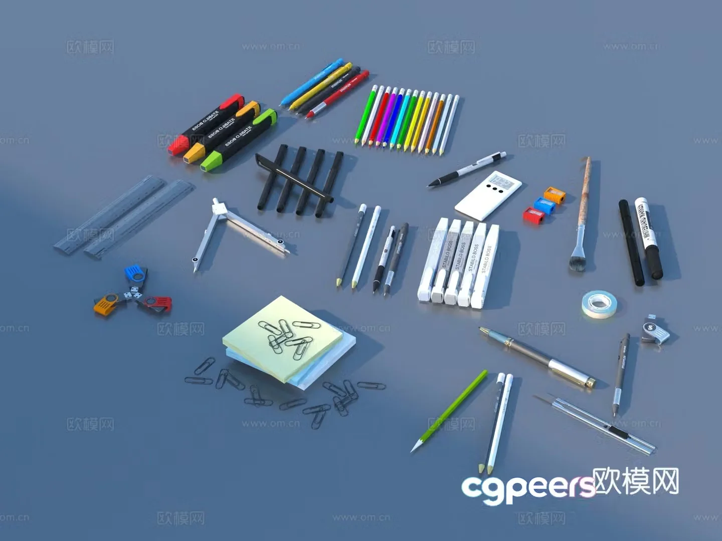 Pen Pencil Automatic Pencil Stationery School Supplies 3D Model