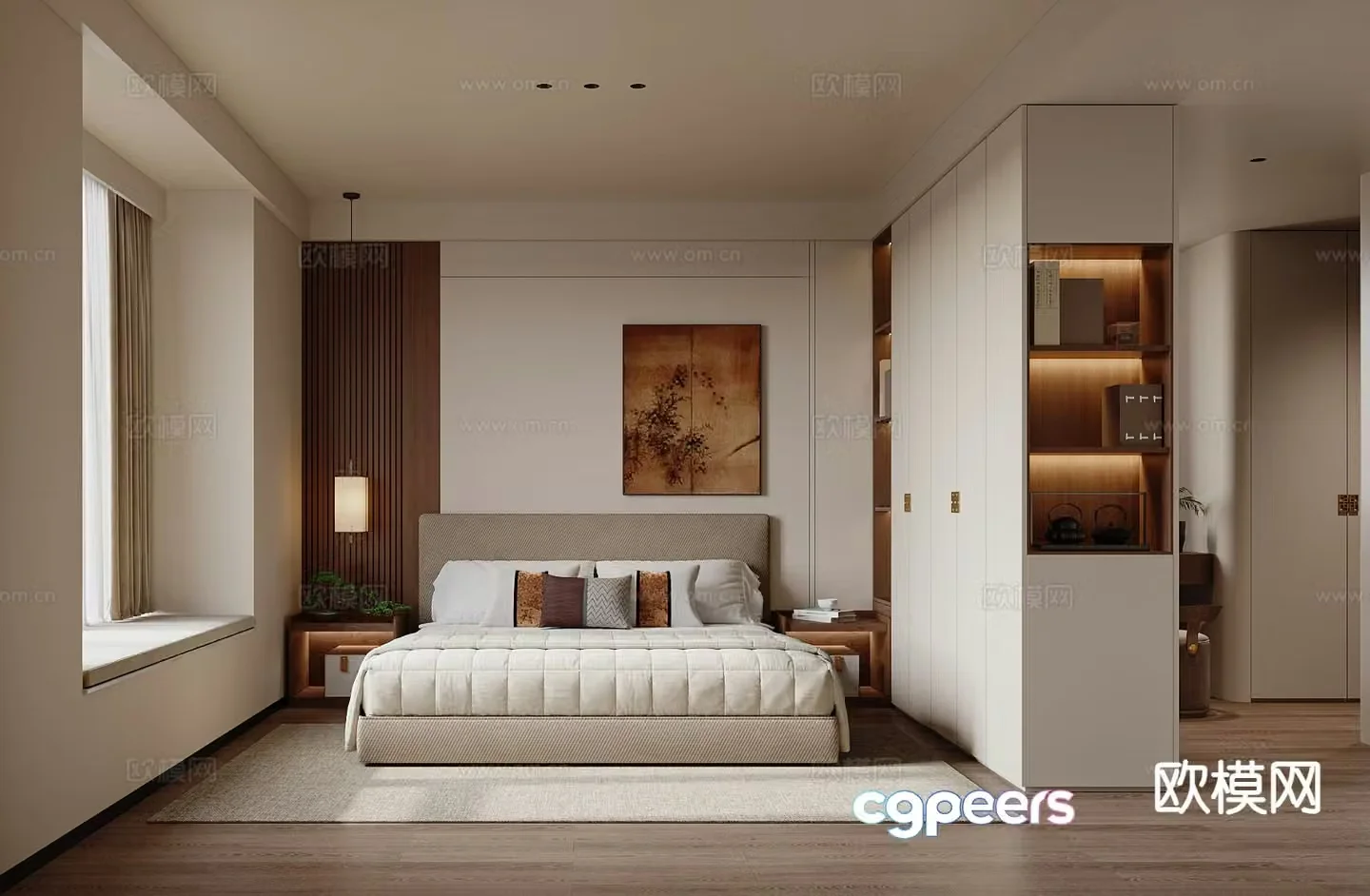 Wabi Sabi bedroom master bedroom 3d model