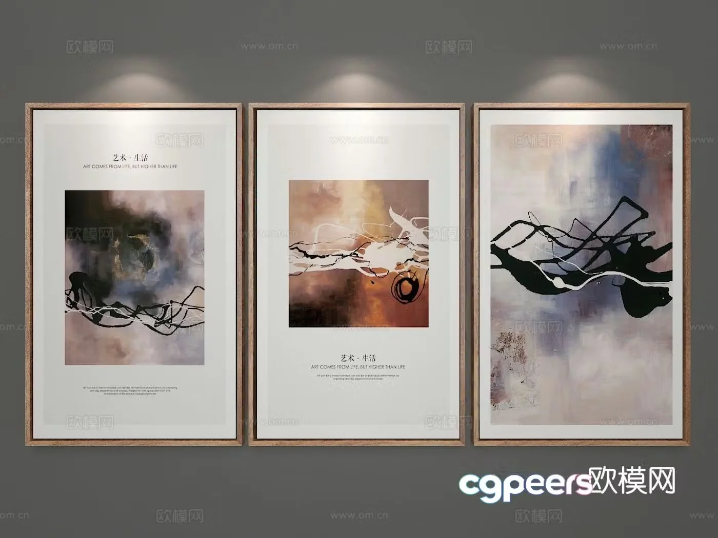 Decorative painting art painting hanging painting 3d model