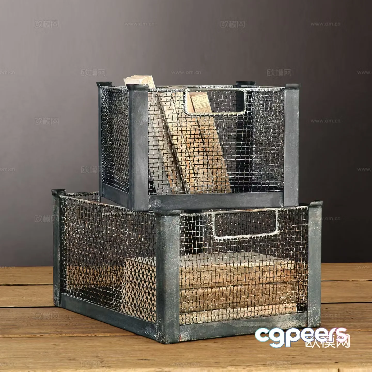Industrial style ornaments storage box old book 3d model