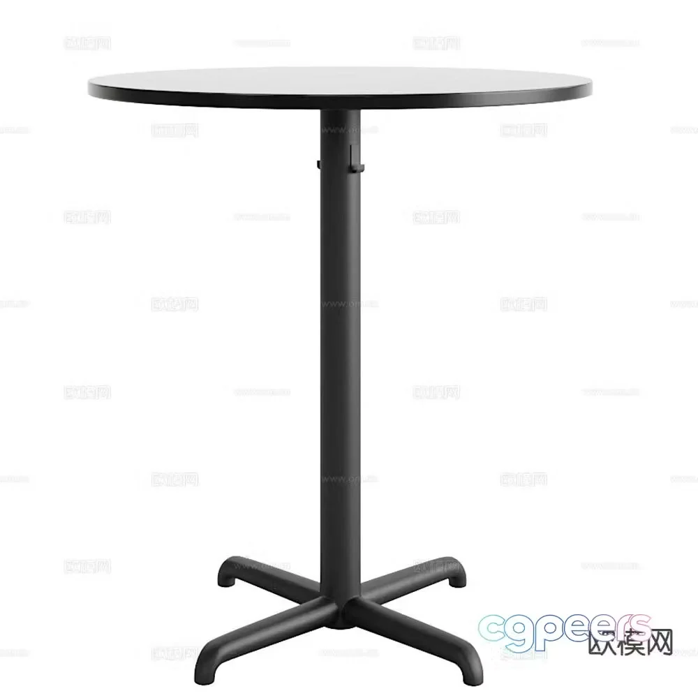 Ikea round table side table angle table 3d model