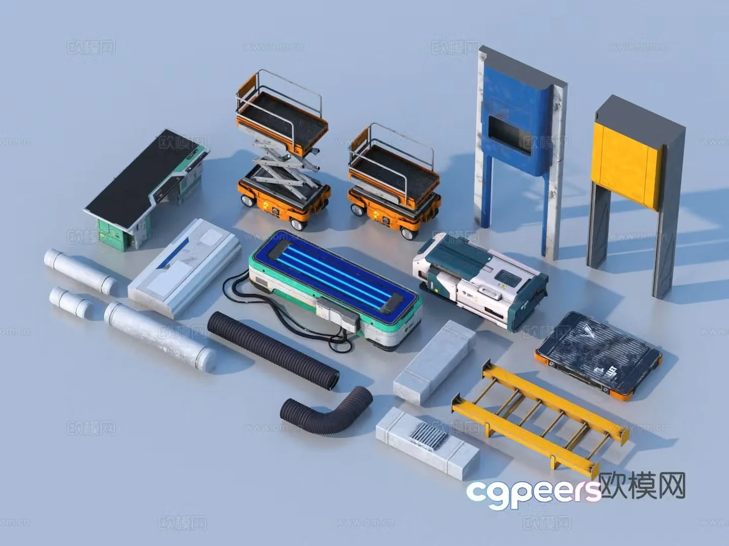 Hardware mechanical parts cabin components 3D model