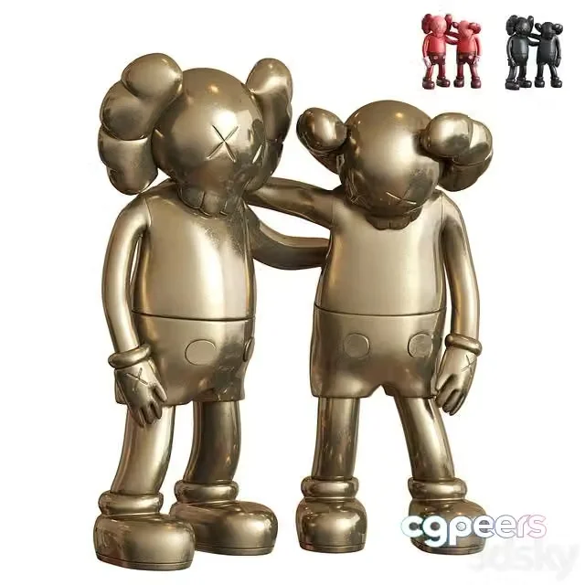 3ds Max Free – Kaws contemporary statuette