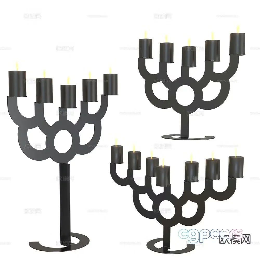 Moooi candlestick lamp candle decoration 3d model