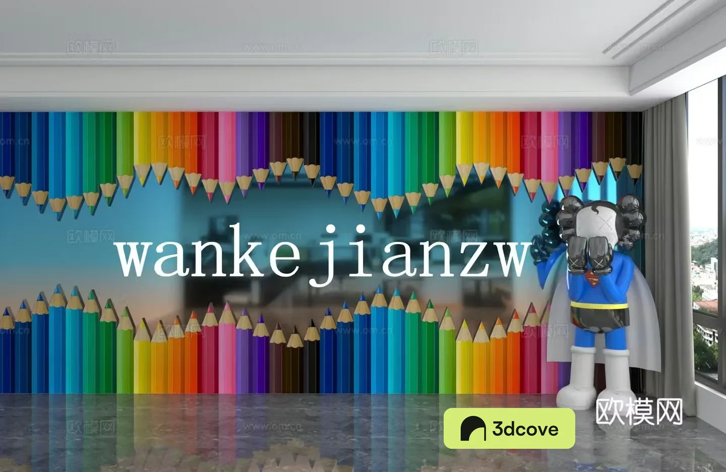 Modern background wall