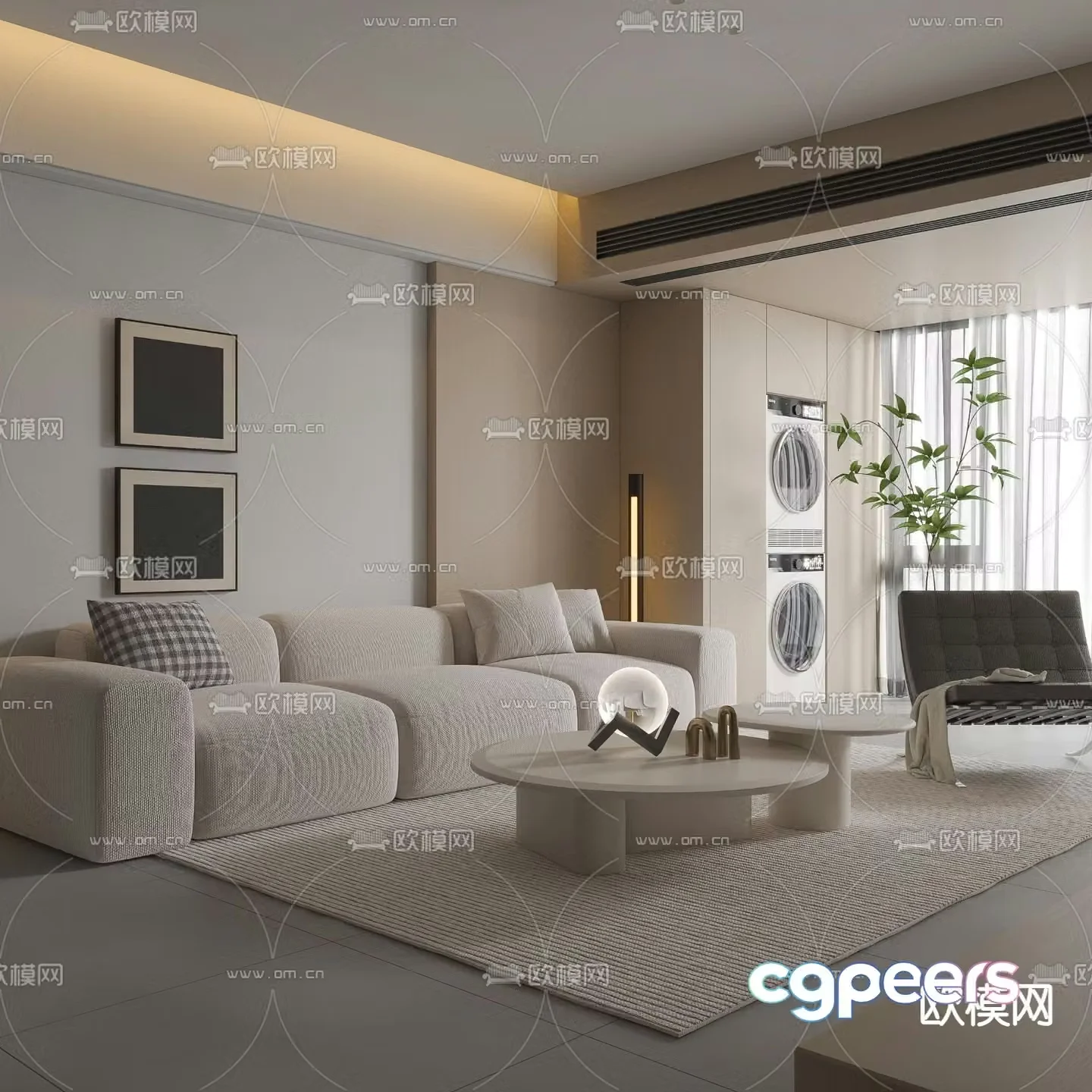 Modern combination sofa 3d model