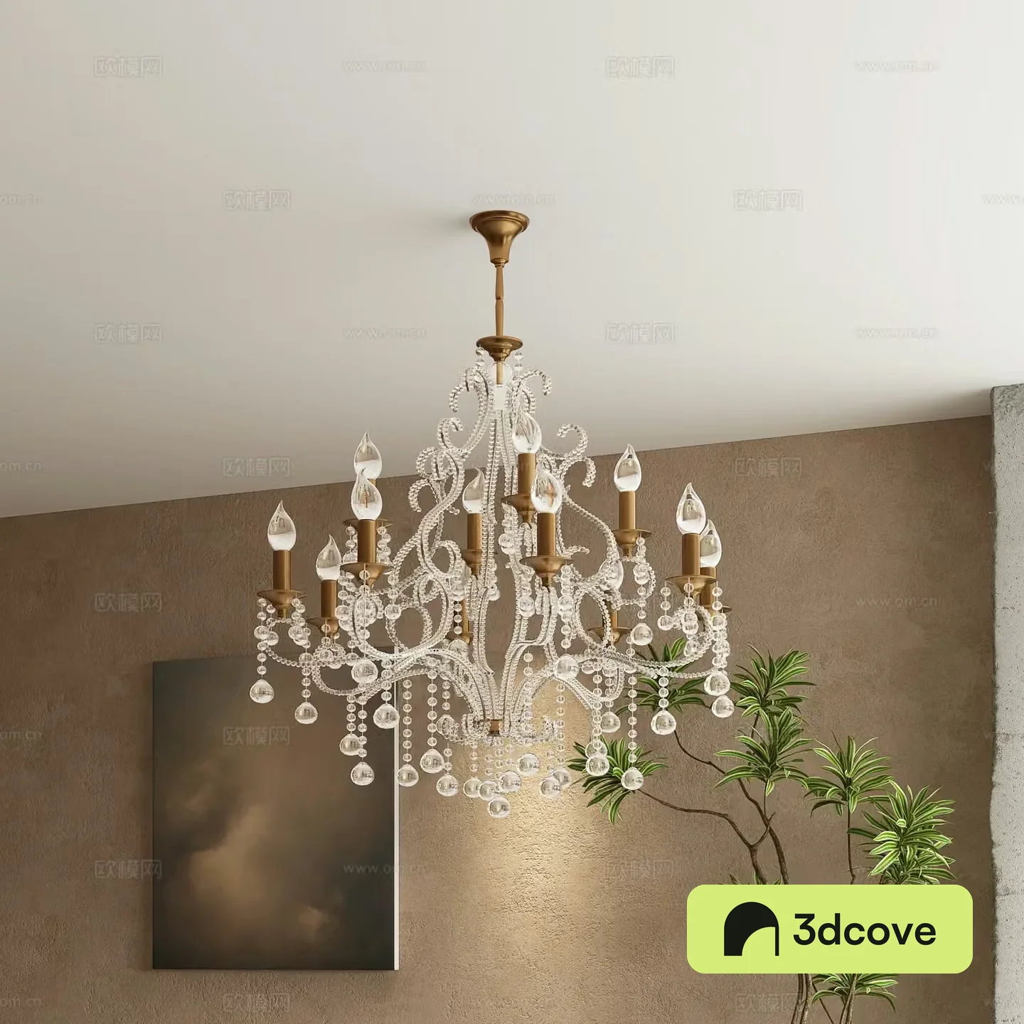 French crystal lamp
