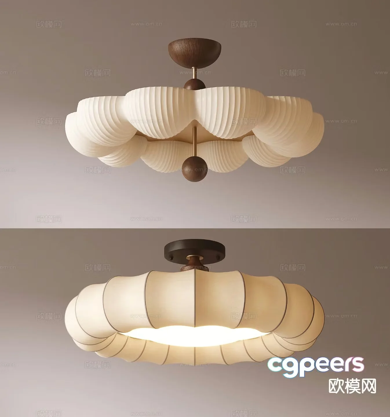 Medieval style chandelier art lamp 3d model