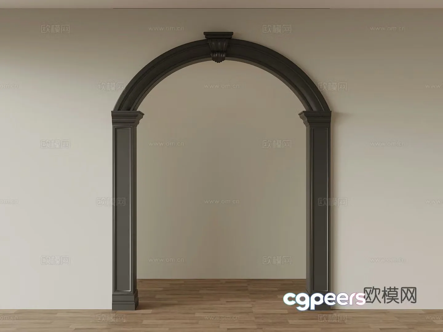French door cover door hole 3D model