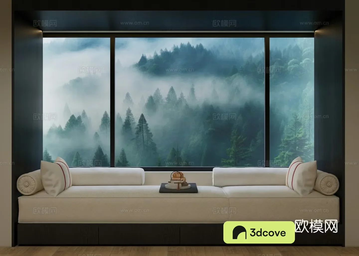 Modern booth sofa Balancing windowsill booth sofa Balancing window design