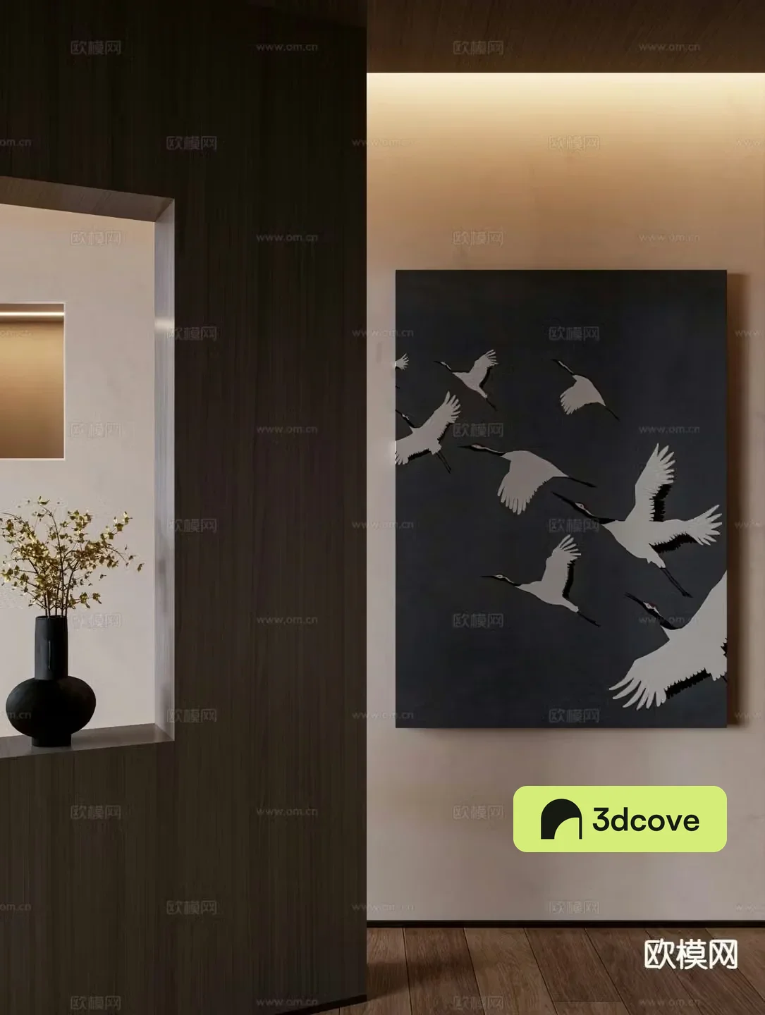 New Chinese style crane painting decorative painting