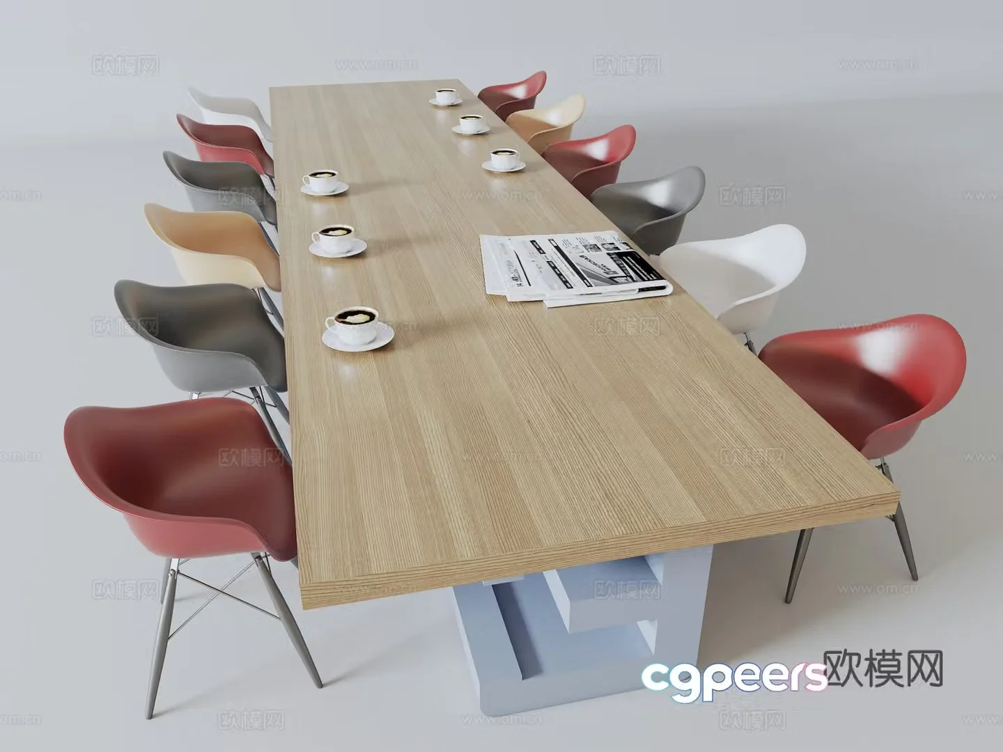 Casual table conference table 3d model