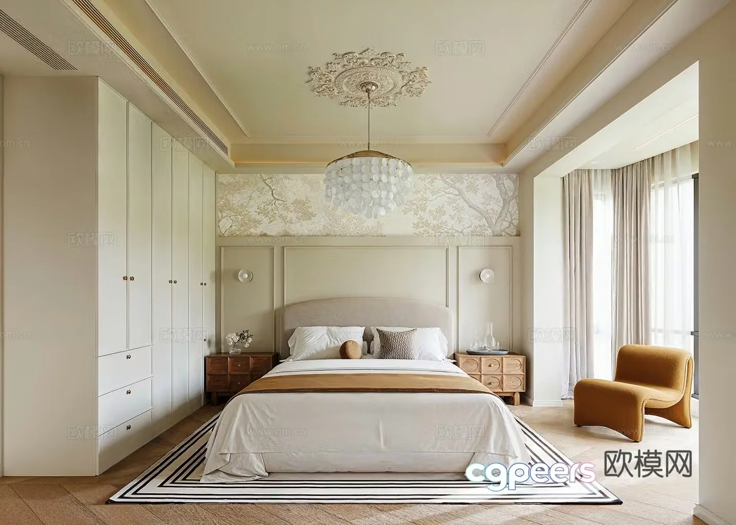 Modern bedroom 3d model