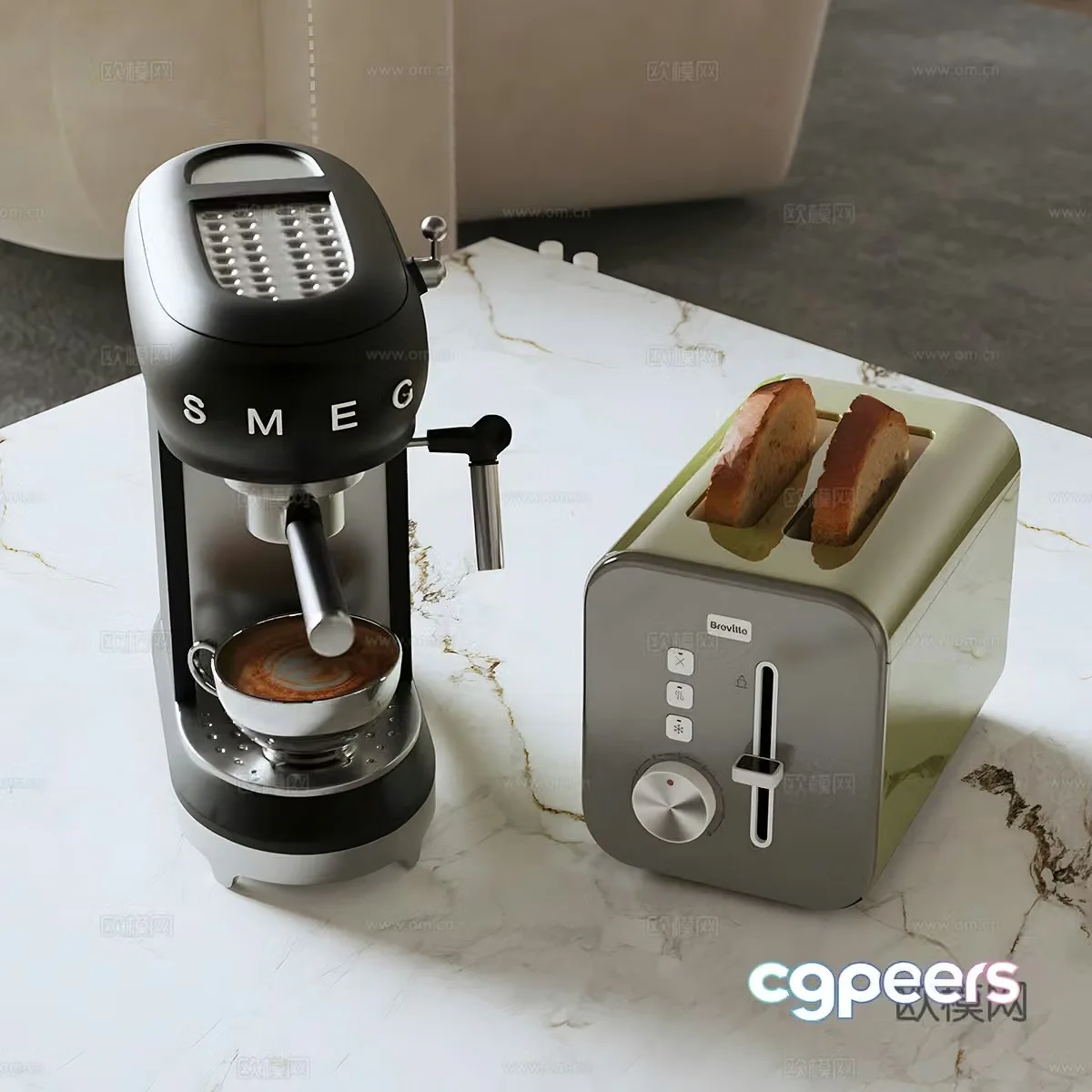 Coffee machine Bread machine 3d model