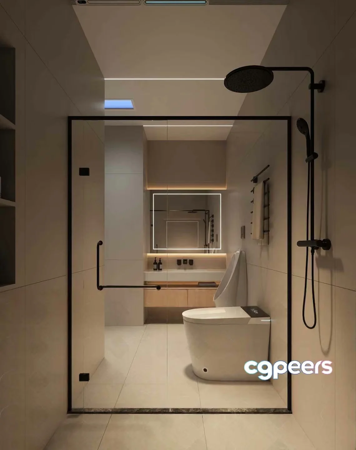 Modern Bathroom Design 3D Model – 7505 – VRAY Render