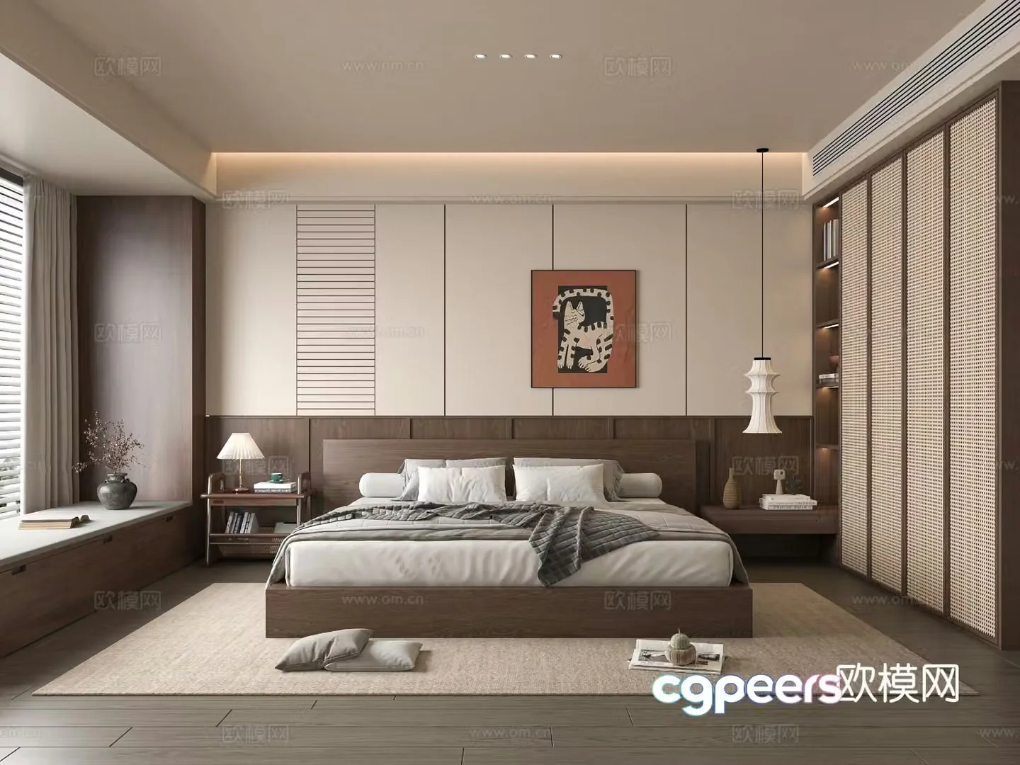 Medieval style bedroom master bedroom 3d model