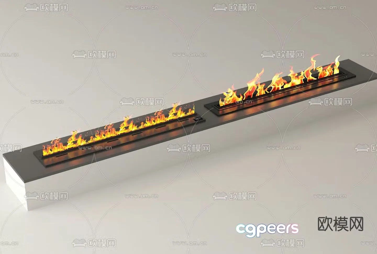 Electronic fireplace stove 3d model
