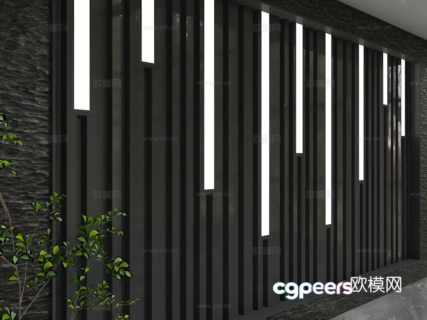 Modern background wall 3d model