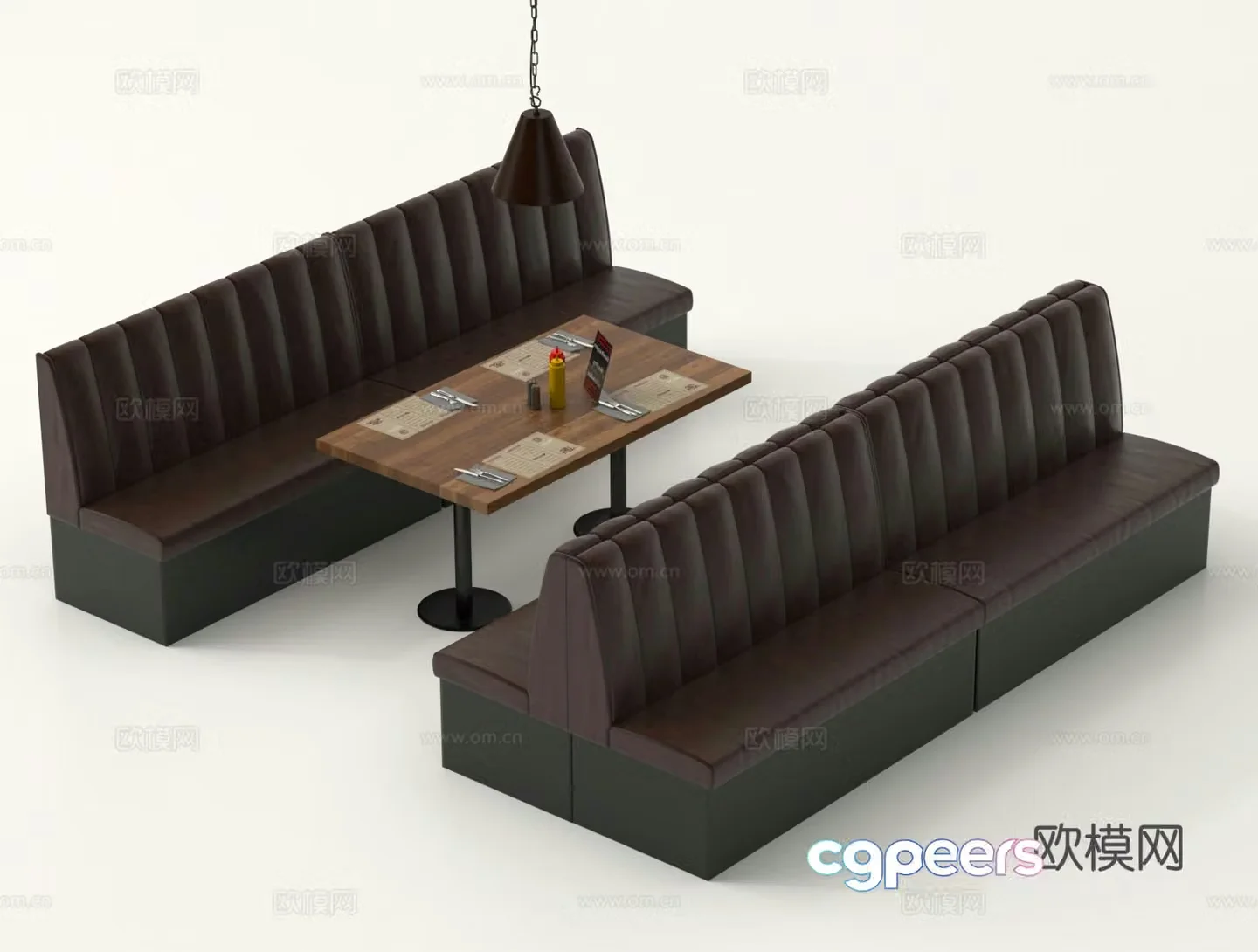 Card holder partition seat group 3d model