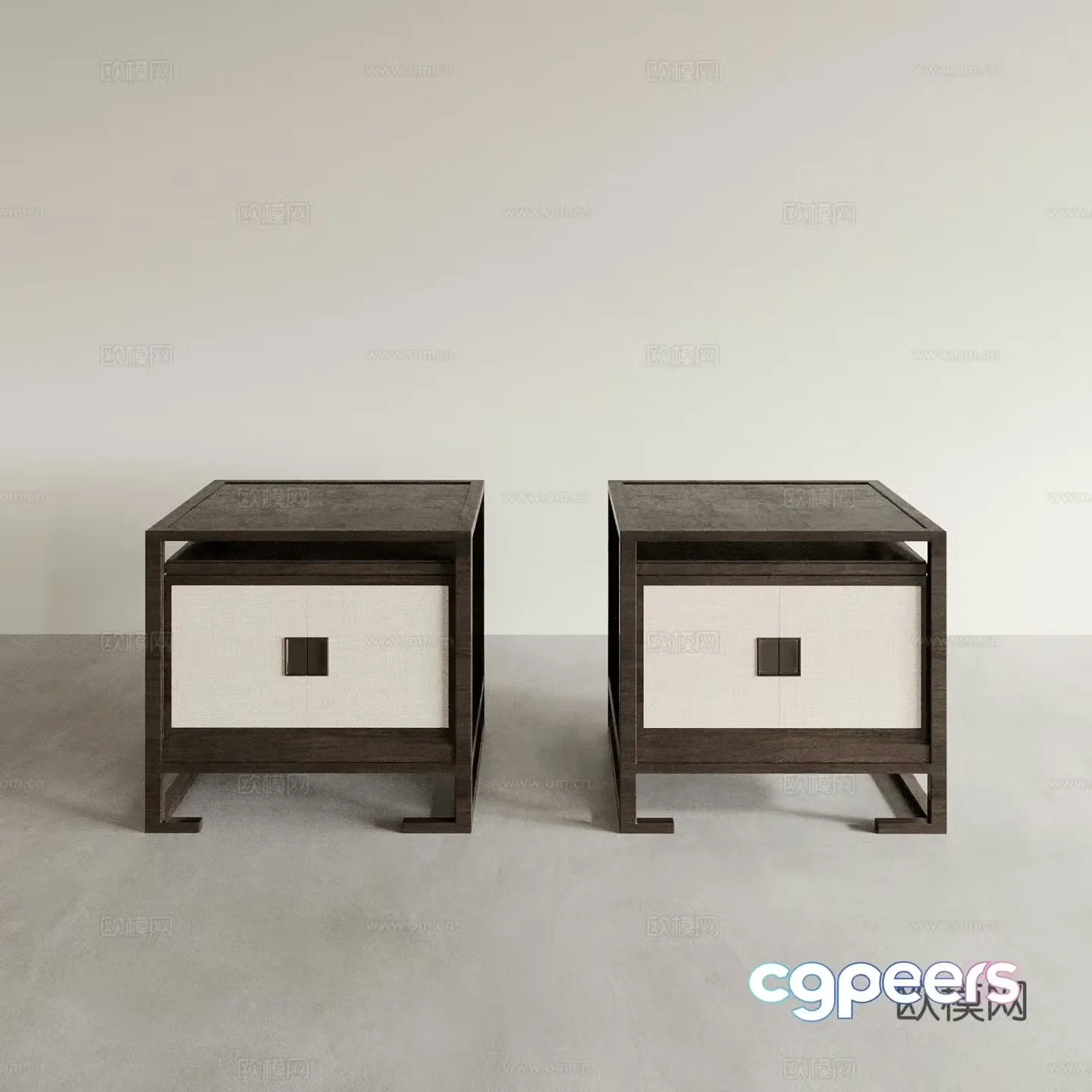 New Chinese bedside table 3D model