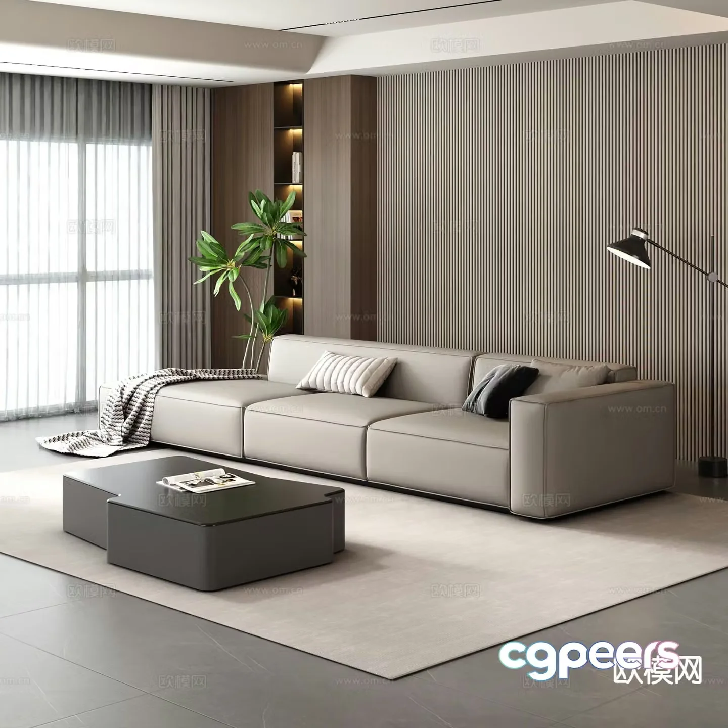 Modern living room 3d model