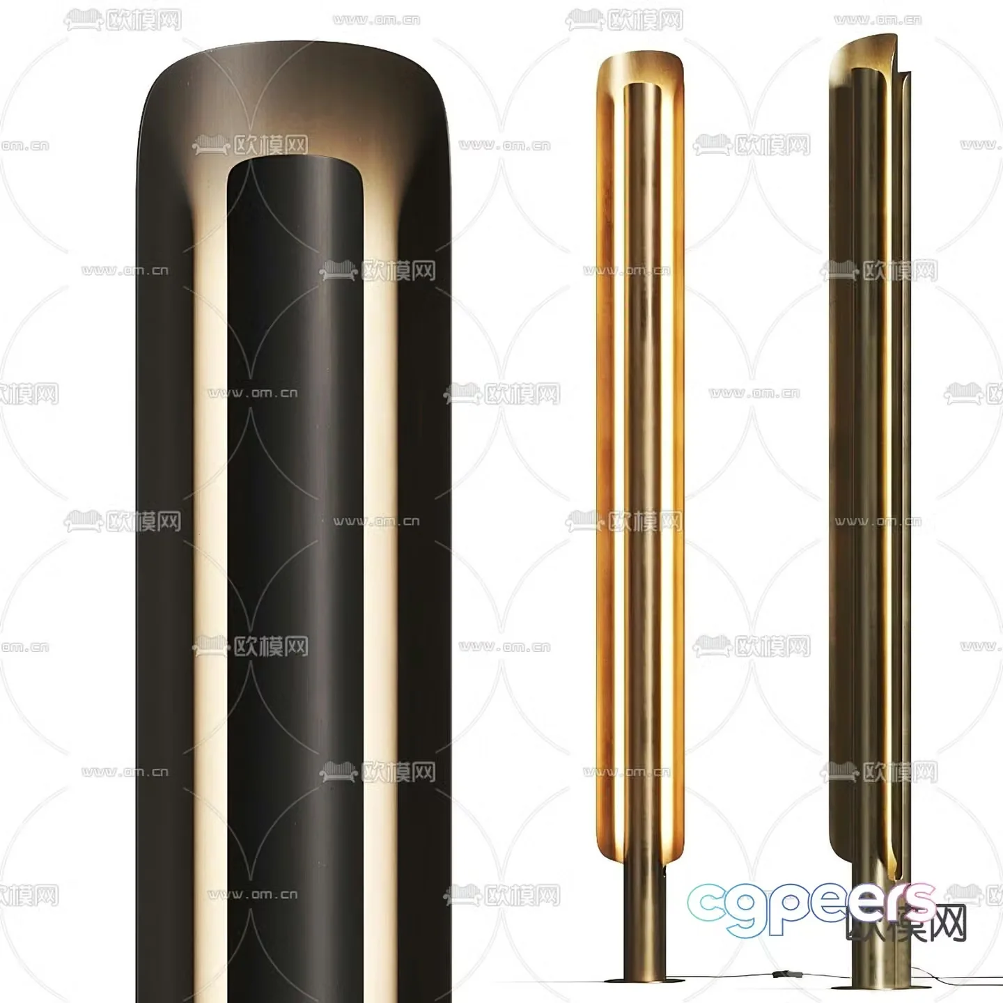 FLOS light luxury metal column floor lamp 3D model