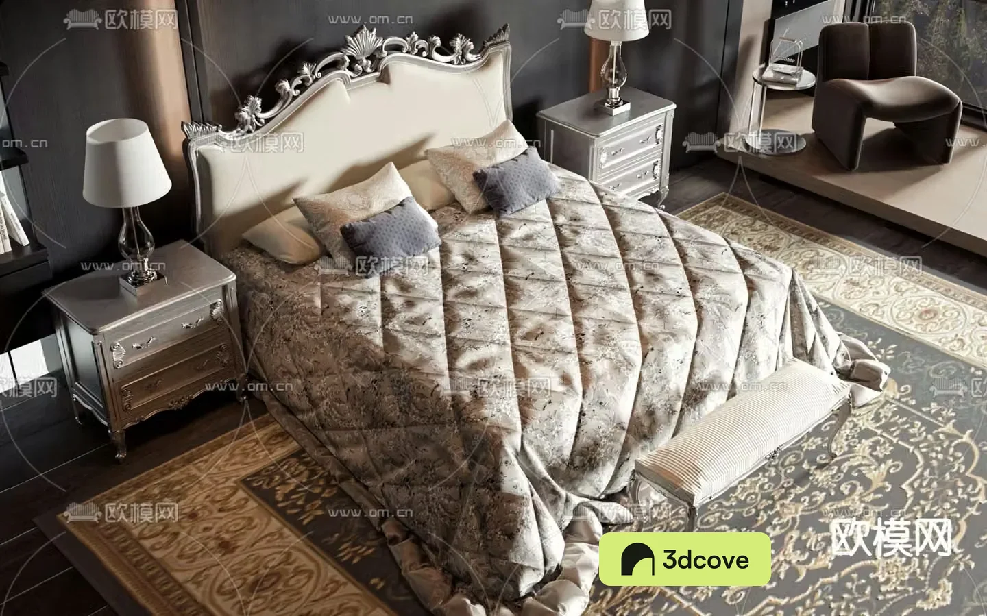 European double bed