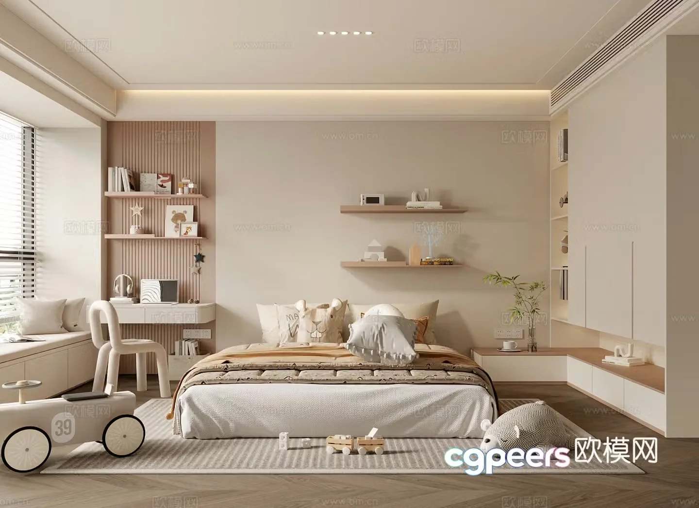 Modern children’s room Children’s bedroom Children’s master bedroom 3D model
