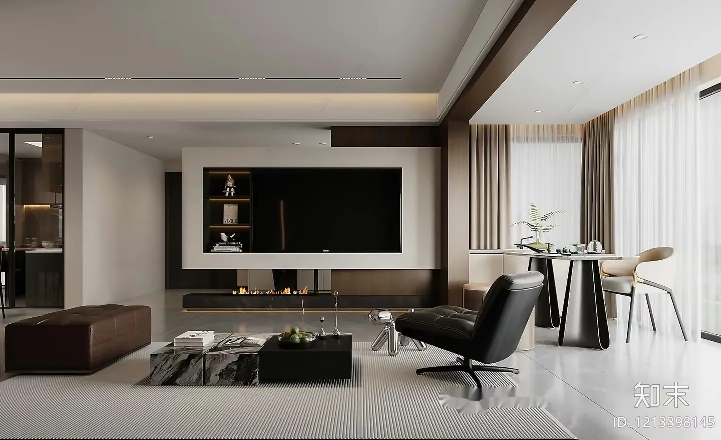 Modern Living Room 3D Model – 20150 – VRAY Render